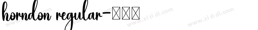 horndon regular字体转换